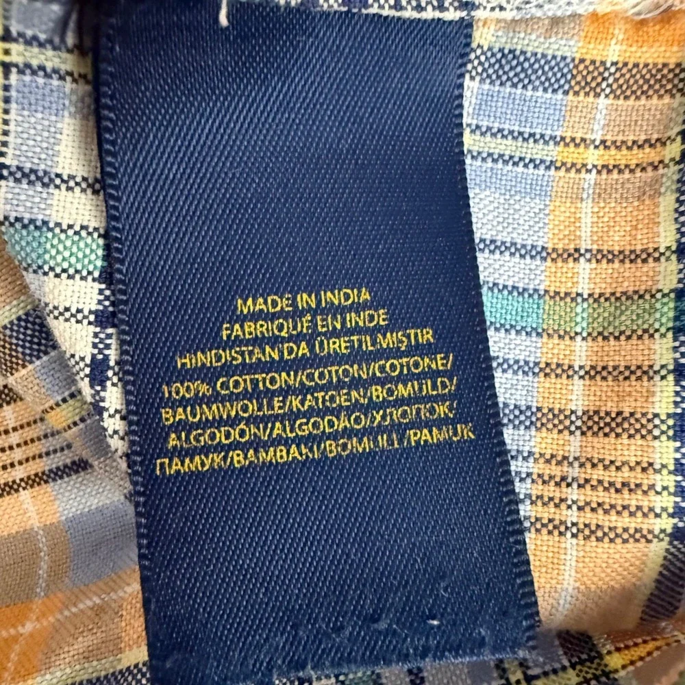 Ralph Lauren Boys‎ Plaid Button Down Shirt Long Sleeve Cotton Blend Size 14